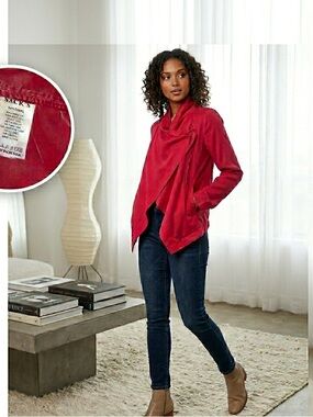 SACK’S Magenta Waterfall Cardigan Jacket - Tencel Lyocell - Modern Minimalist